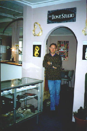 Ian in a reflective moment at the Bone Studio