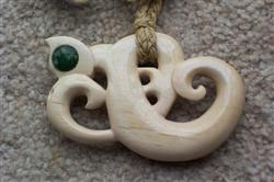 Manaia w/ pounamu-whalebone